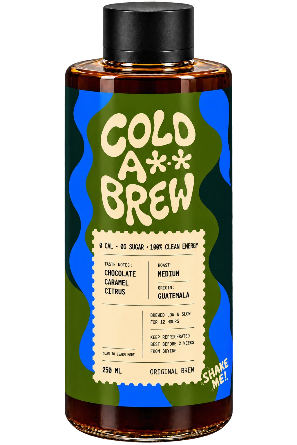 A 250 ml bottle of Cold A** Brew Original Brew